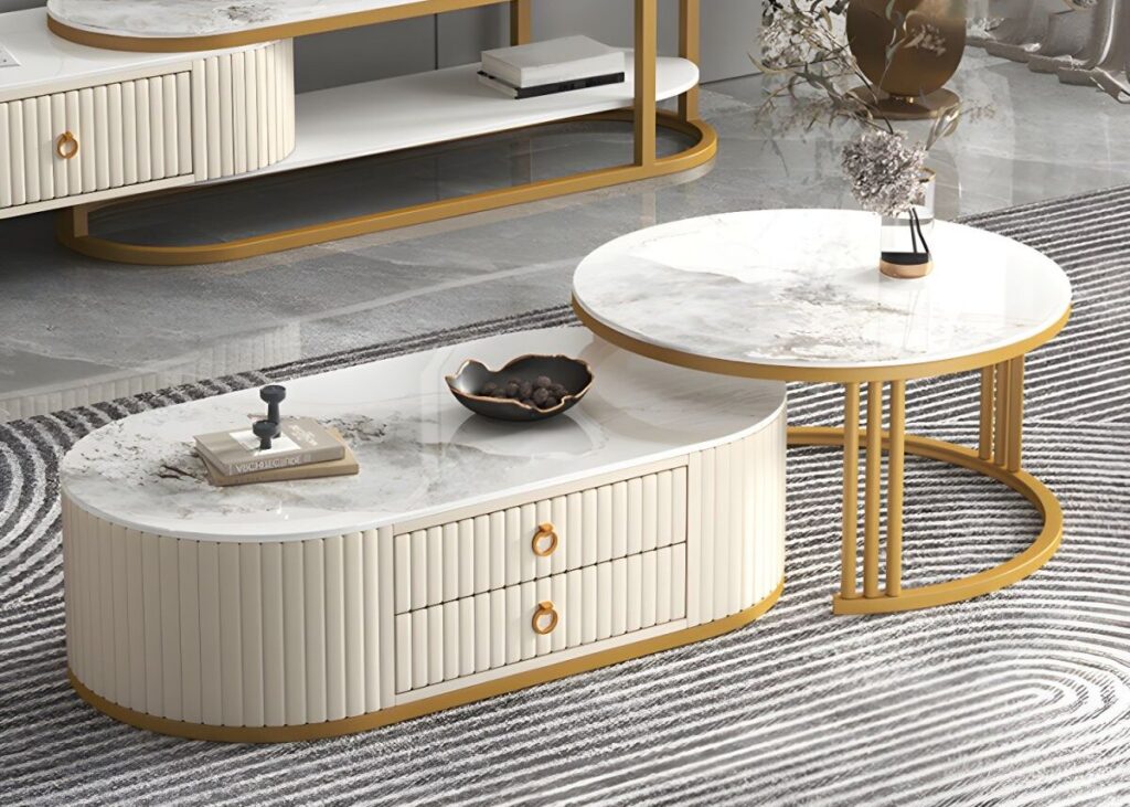 Irina Designer Centre Table With Marble