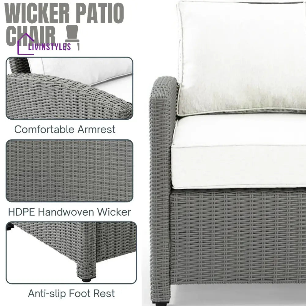 Scarlett 4 Pieces Patio Furniture Set Outdoor Sectional Sofa - Sofa Set