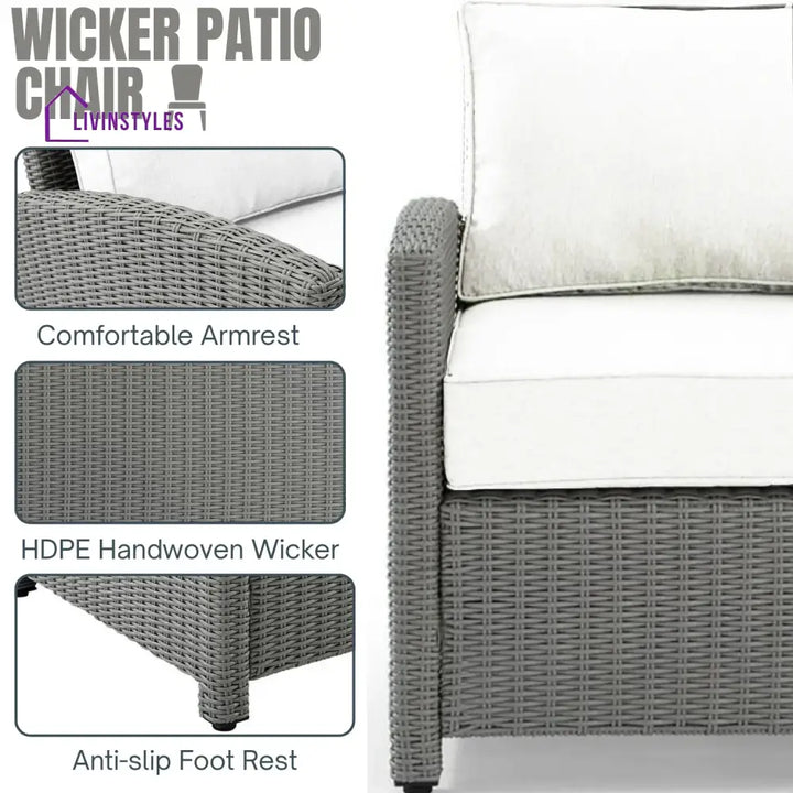 Scarlett 4 Pieces Patio Furniture Set Outdoor Sectional Sofa - Sofa Set