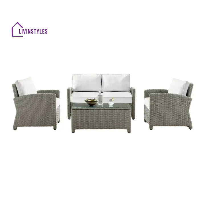 Scarlett 4 Pieces Patio Furniture Set Outdoor Sectional Sofa - Sofa Set