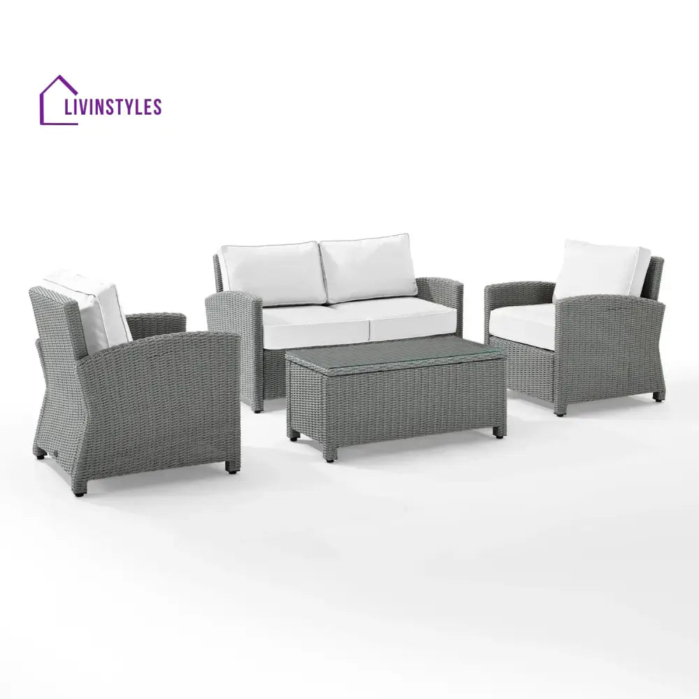 Scarlett 4 Pieces Patio Furniture Set Outdoor Sectional Sofa - Sofa Set