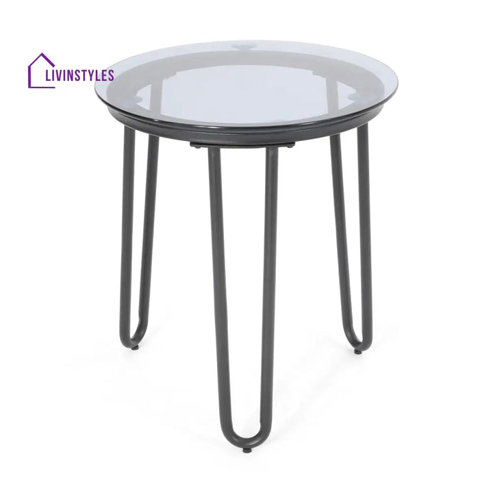 Scat Outdoor Patio Seating Set 2 Chairs and 1 Table Set (Grey) Braided & Rope - Coffee Table Sets