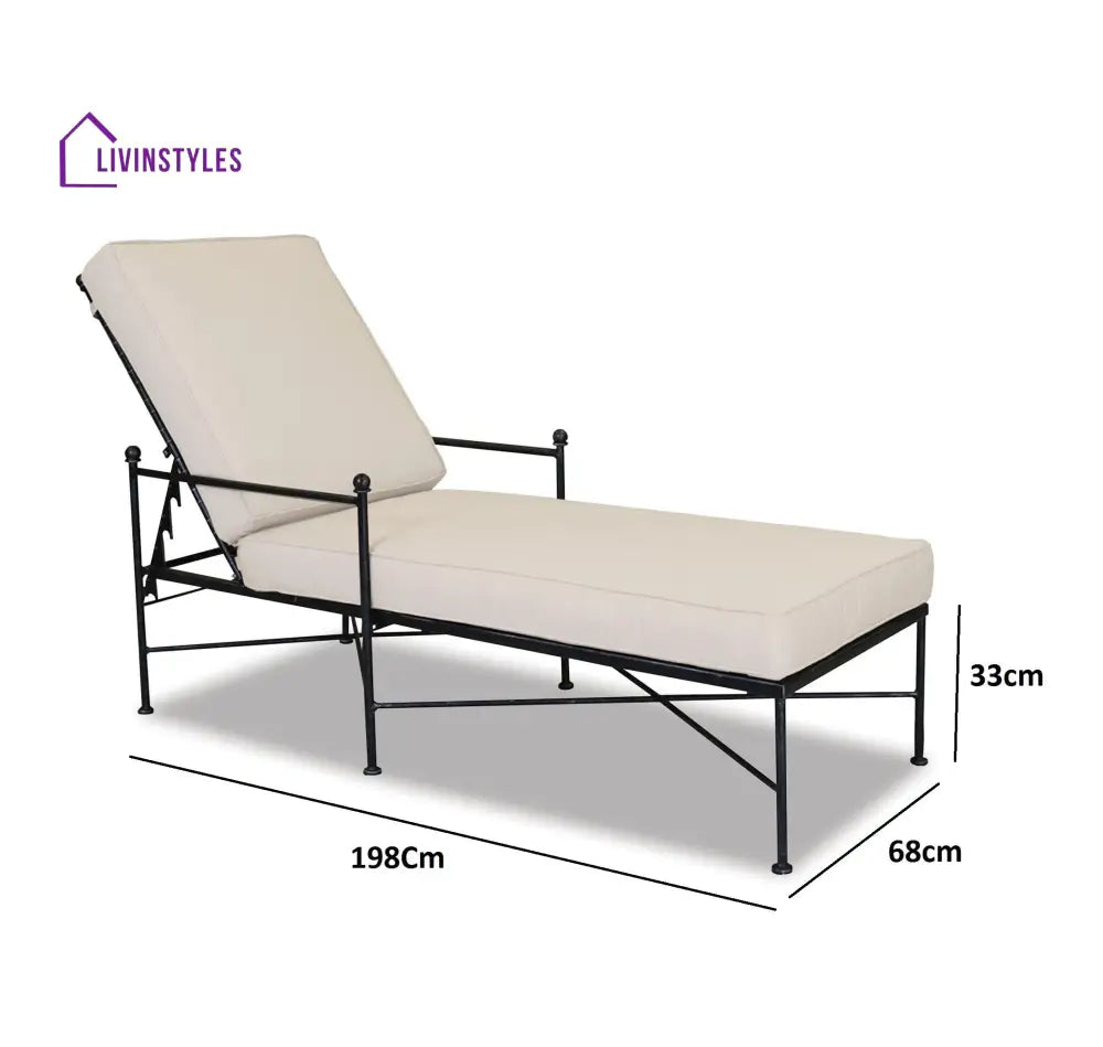 Scoot Outdoor Swimming Poolside Lounger (Black) - Loungers