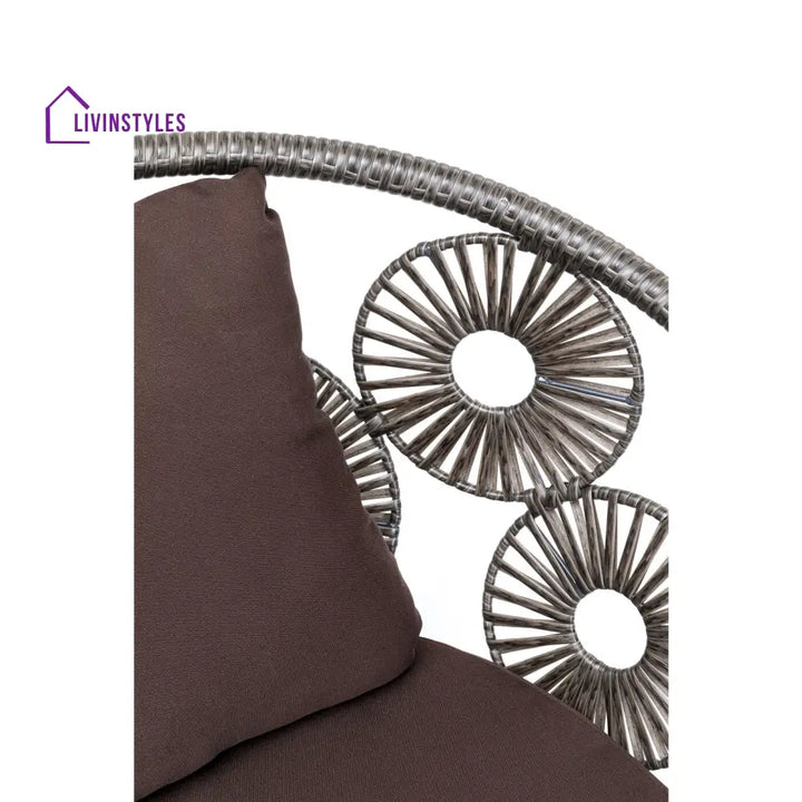 Scott Outdoor Sofa Set 2 Seater 1 Single Seater and 1 Center Table Set (Dark Brown) - Sofa Sets
