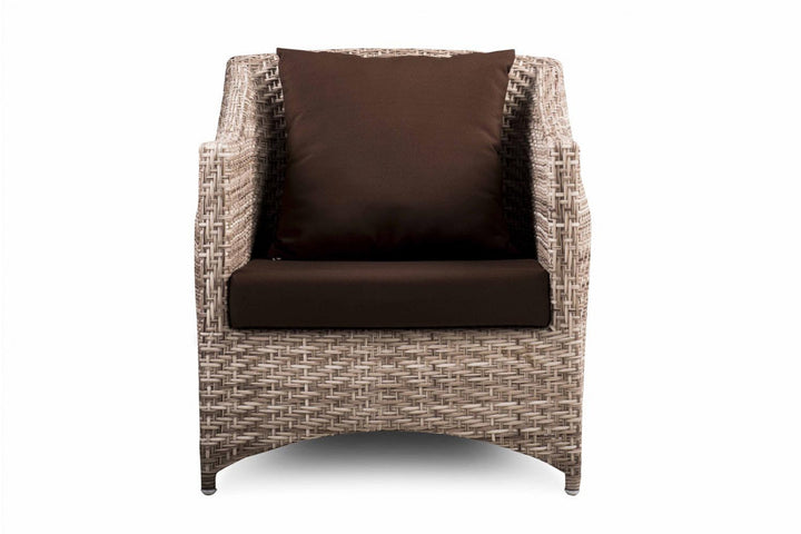 Gerardo Outdoor Sofa Set 2 Seater, 2 Single seater , 1 Center table (Seashell)