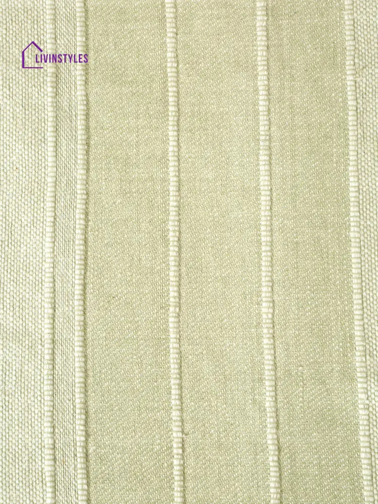 Sea Green Stripe Hand Woven Cotton 1 Seater Sofa Cover Slip Cover Sofa