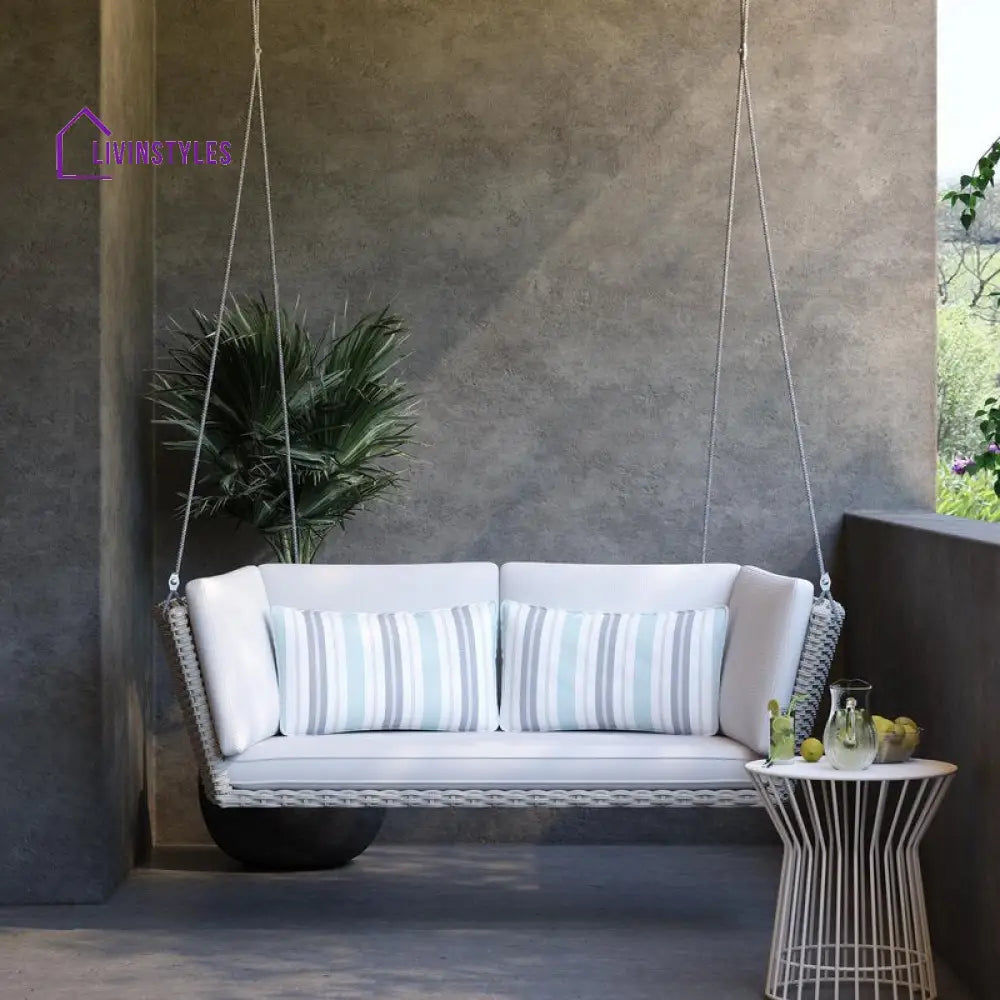 Sebastiano Double Seater Hanging Swing Without Stand For Balcony Garden Swing (Cream) - Swings
