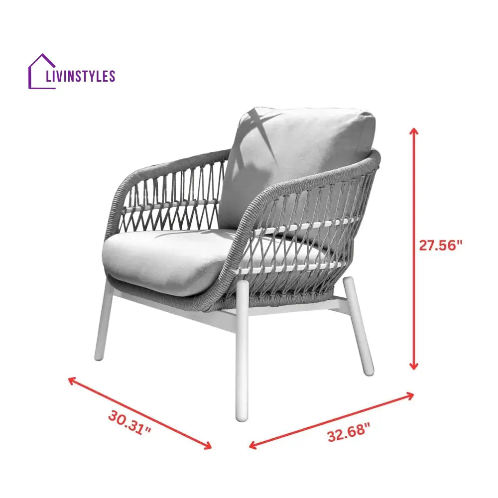 Seibi Outdoor Garden Balcony Sofa Set 2 Seater 2 Single Seater 2 Center Table Set Braided and Rope - Sofa Sets