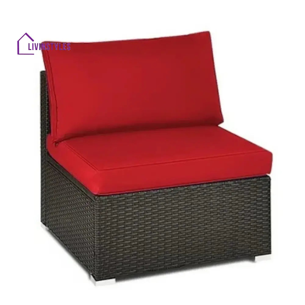 Selene 2-Piece Outdoor Wicker Armless Sofa - Sofa Set