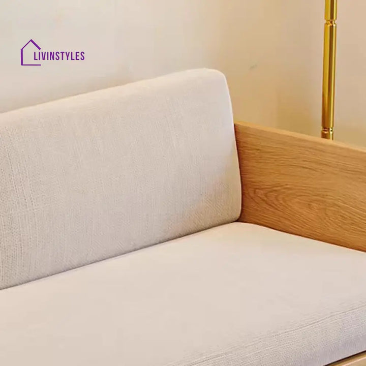 Semyon Solid Wood Designer 3 Seater Sofa for Living Room