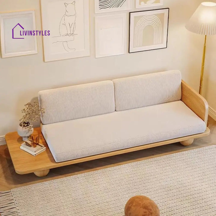 Semyon Solid Wood Designer 3 Seater Sofa for Living Room