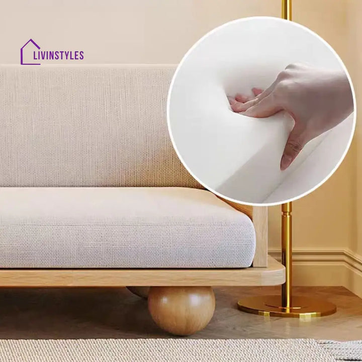 Semyon Solid Wood Designer 3 Seater Sofa for Living Room