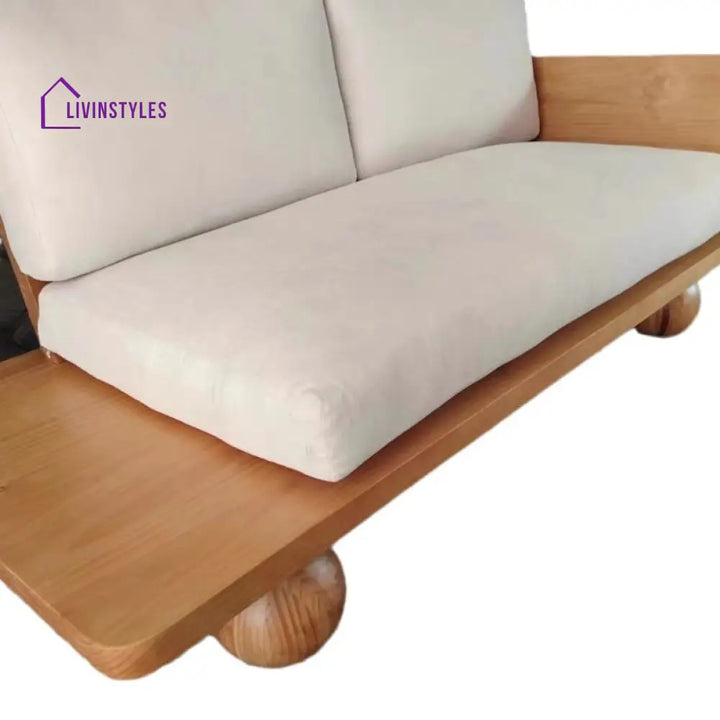Semyon Solid Wood Designer 3 Seater Sofa for Living Room