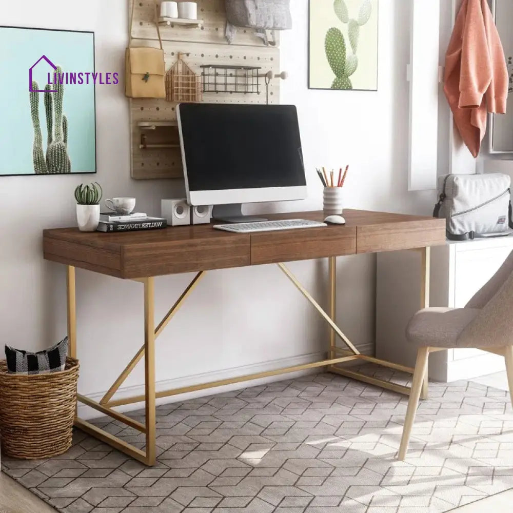 Semyon Solid Wood Study Table for Students