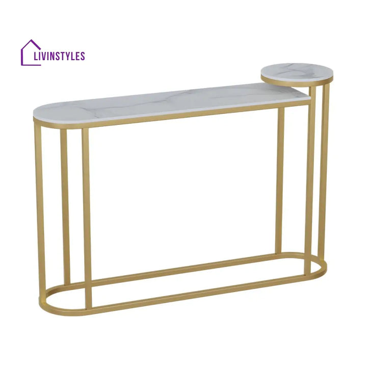Semyon Stainless Steel Frame Console Table for Living Room