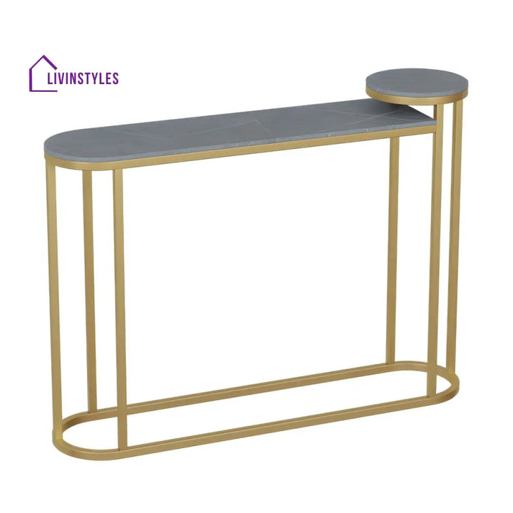 Semyon Stainless Steel Frame Console Table for Living Room