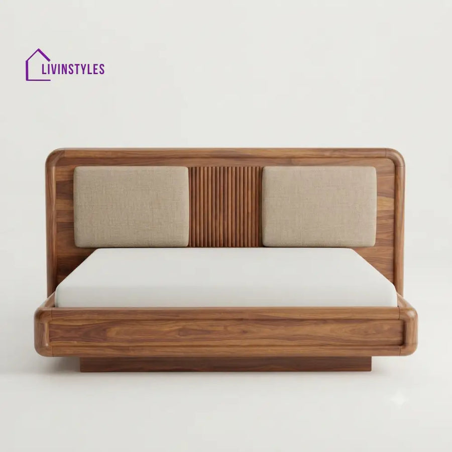 Senamile Wooden Double Bed | King Size Bed | Queen Size Bed - Bed Without Storage