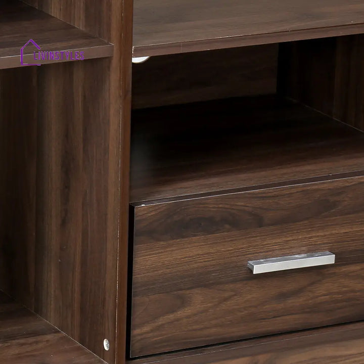 Lazar Wall Unit (Walnut / Hiland Pine) Home Furniture