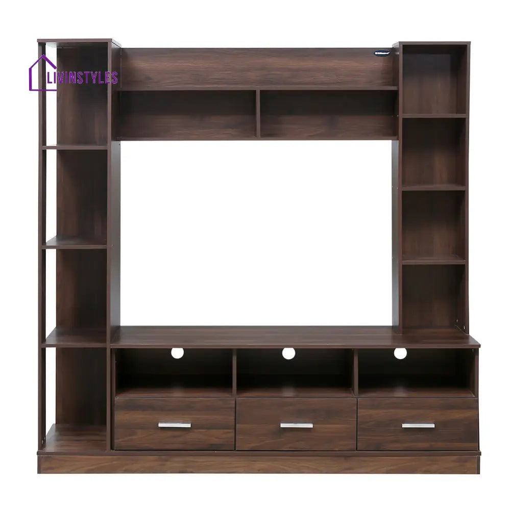 Lazar Wall Unit (Walnut / Hiland Pine) Home Furniture