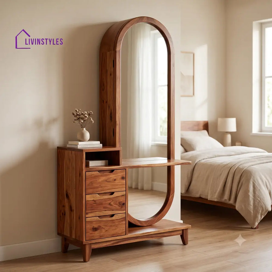 Serge Premium Solid Wood Dressing Table for Bedroom | New Designer Dressing Unit