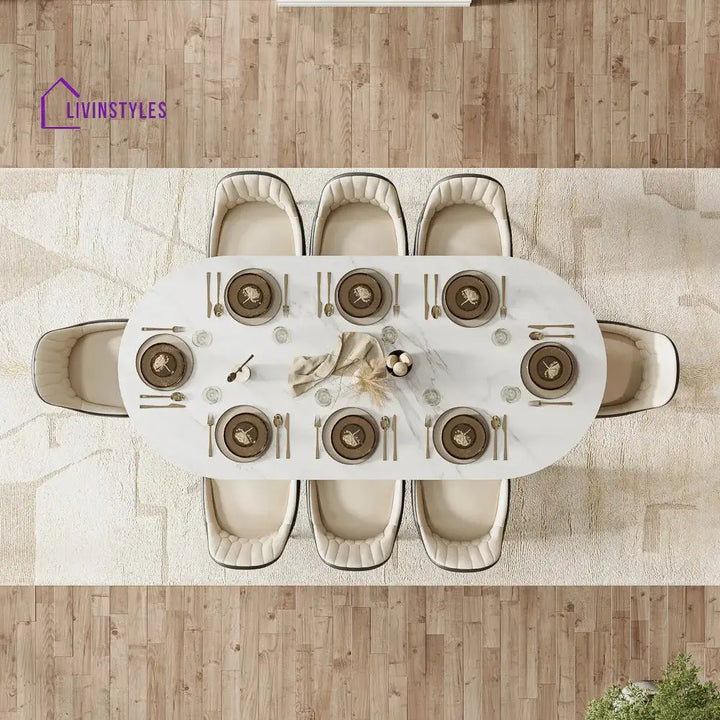 Sergei 9 Piece Modern Oval Dining Table Sets for 8