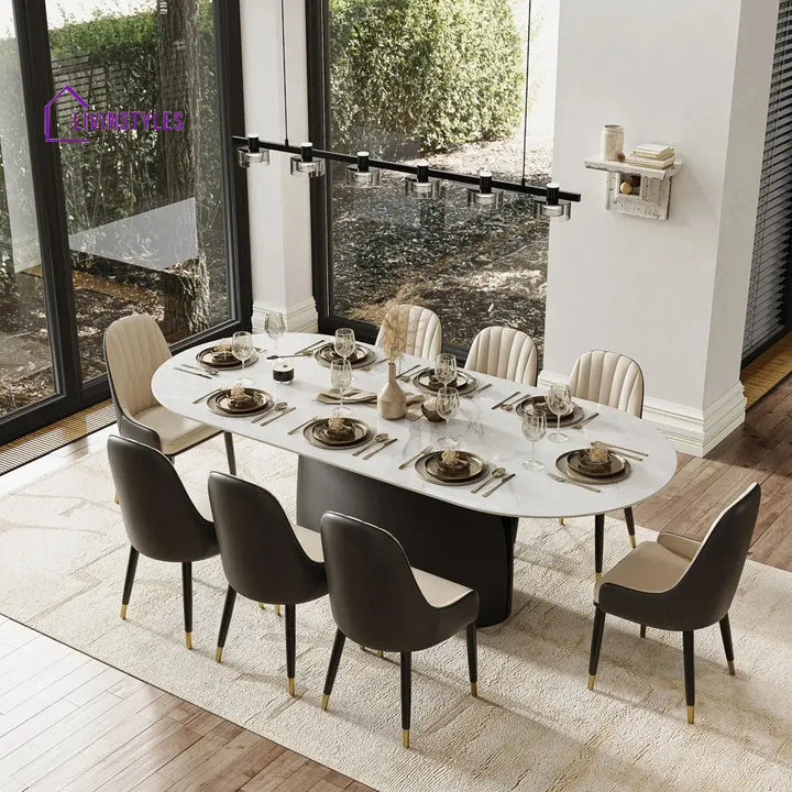 Sergei 9 Piece Modern Oval Dining Table Sets for 8