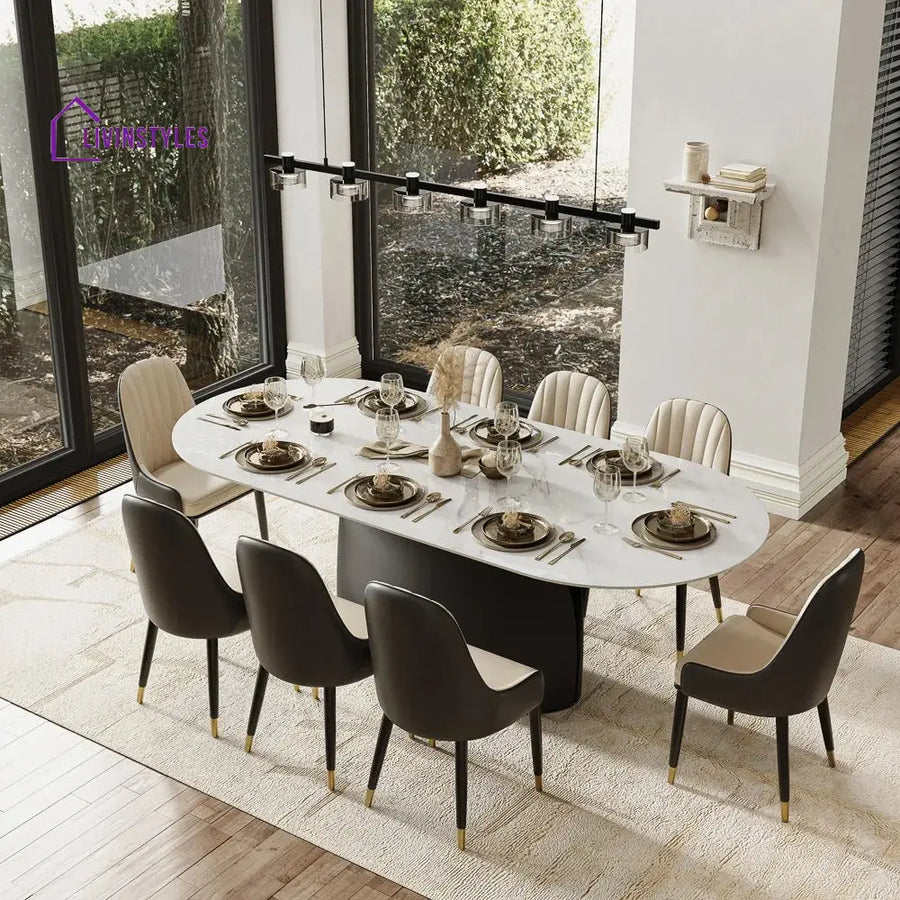 Sergei 9 Piece Modern Oval Dining Table Sets for 8