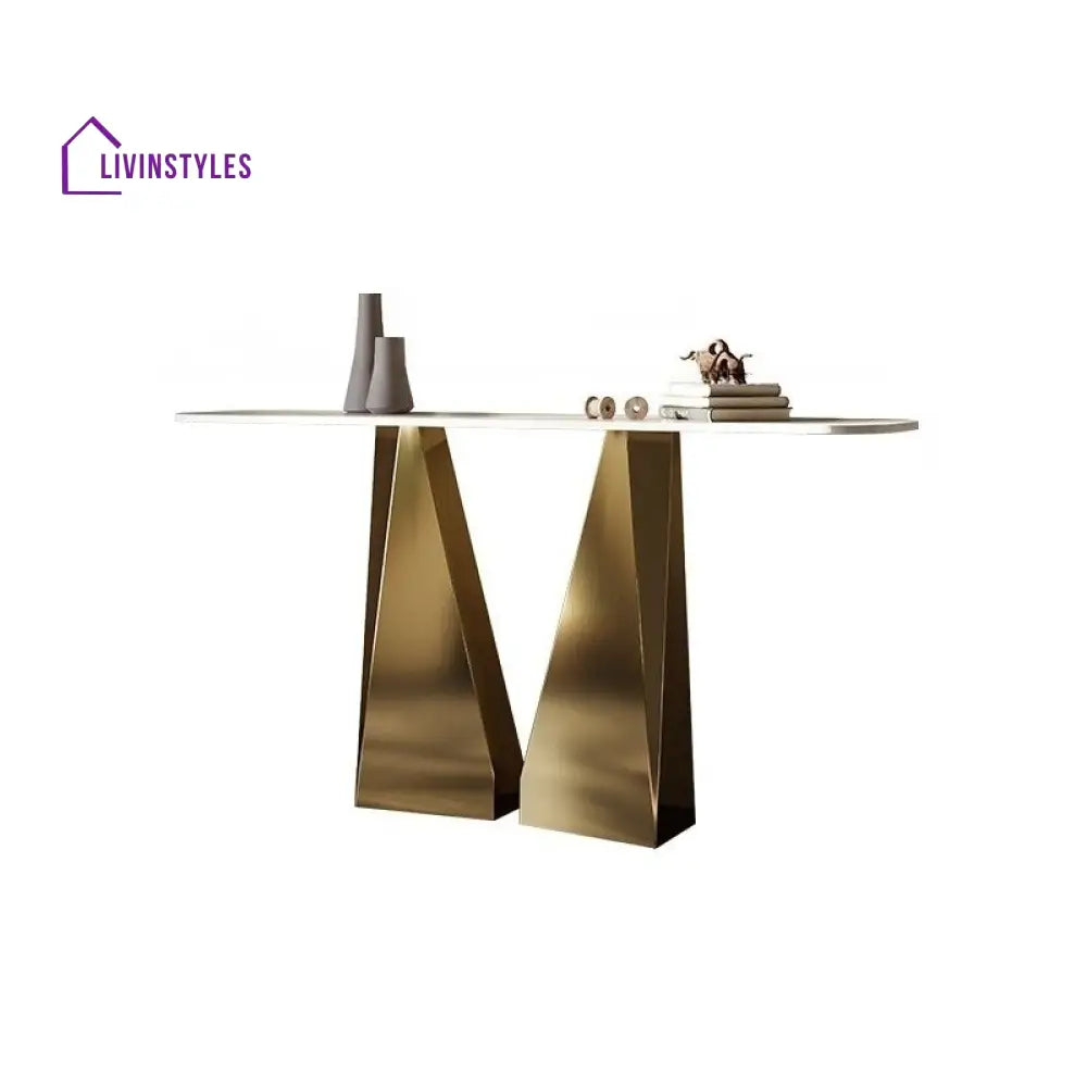 Sergey Stainless Steel Console Table for Living Room