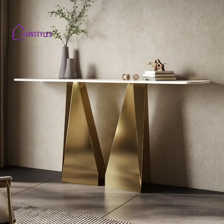 Sergey Stainless Steel Console Table for Living Room