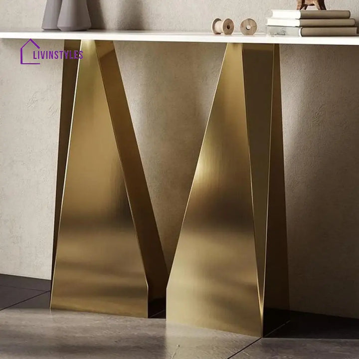 Sergey Stainless Steel Console Table for Living Room