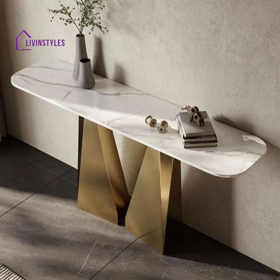 Sergey Stainless Steel Console Table for Living Room