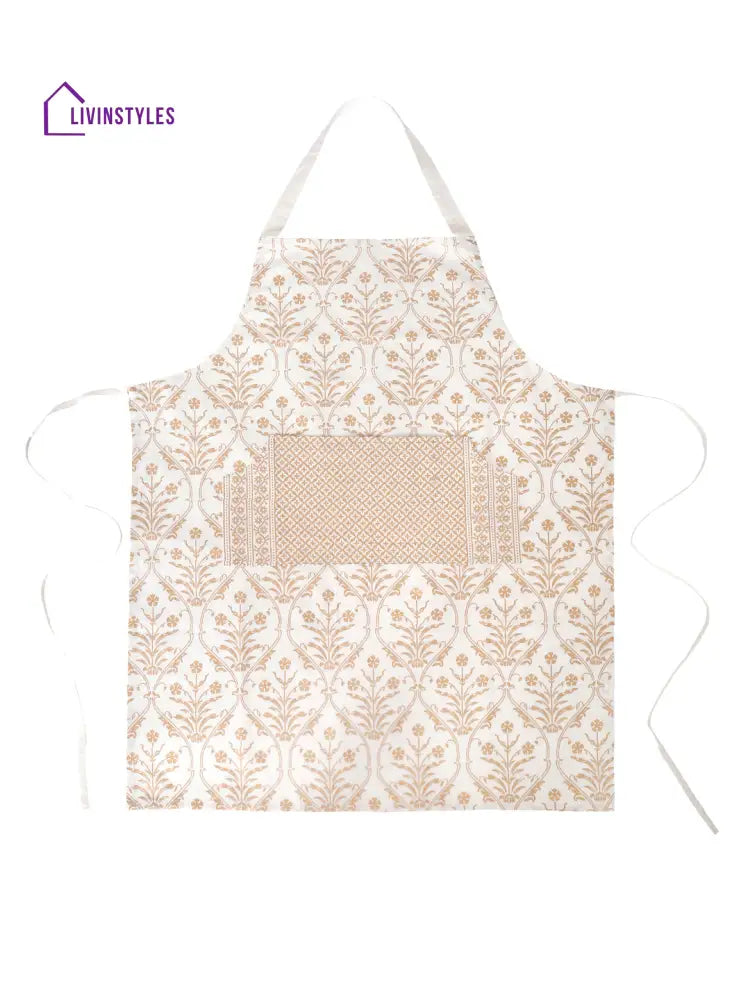 Set Of 4 Printed Cotton Apron