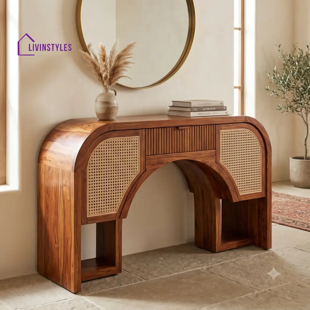 Severin Premium Wooden Console Table for Living Room | Entryway Table