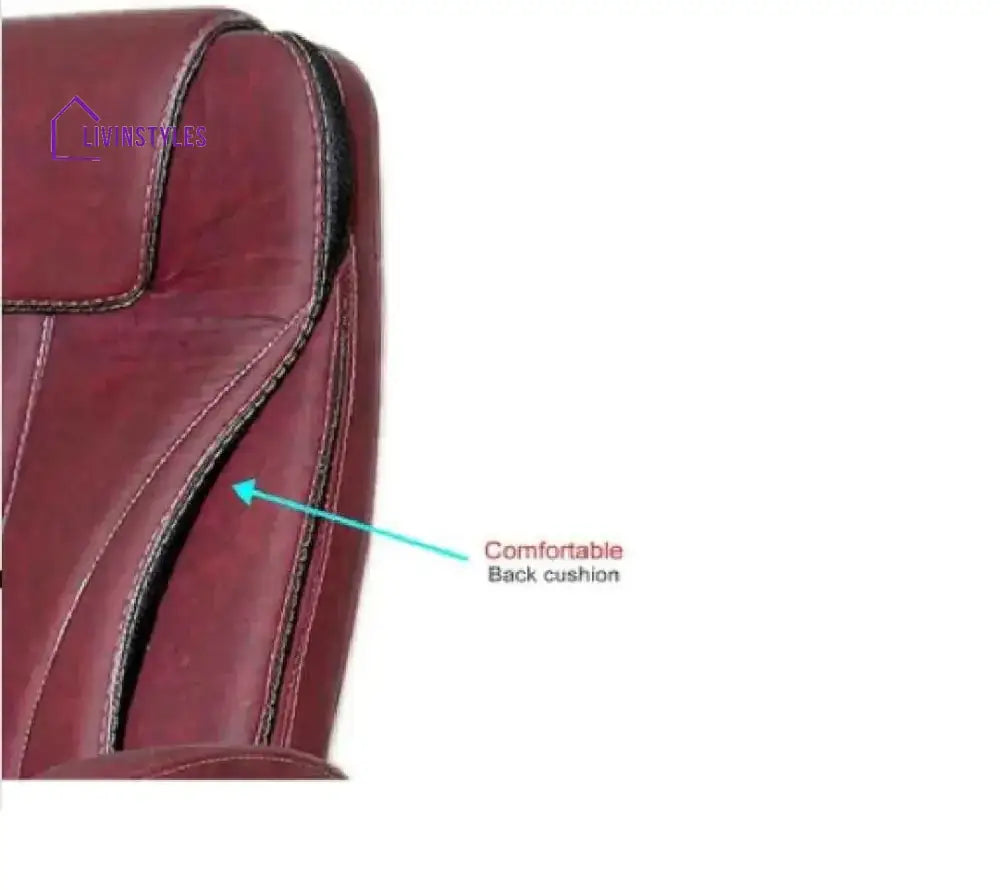 Shadow Luxe Maroon Armrest Boss Chair