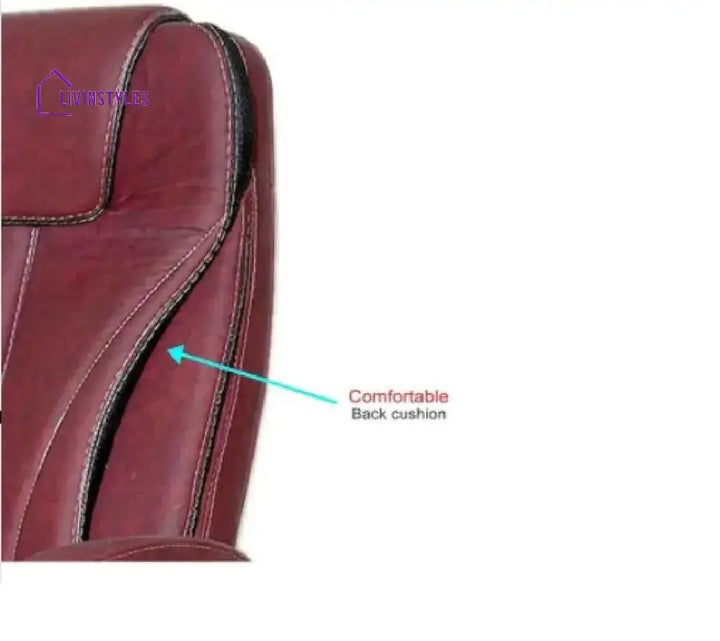 Shadow Luxe Maroon Armrest Boss Chair