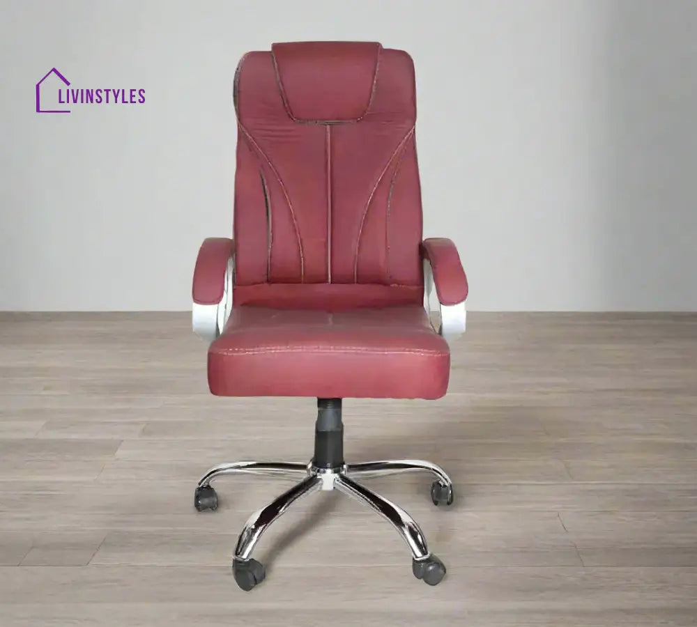 Shadow Luxe Maroon Armrest Boss Chair