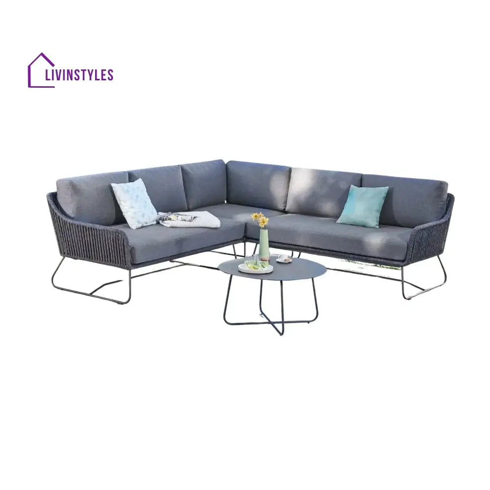 Shan 5-Seater L-Shape Outdoor Rope Sofa Set - Sofa Set