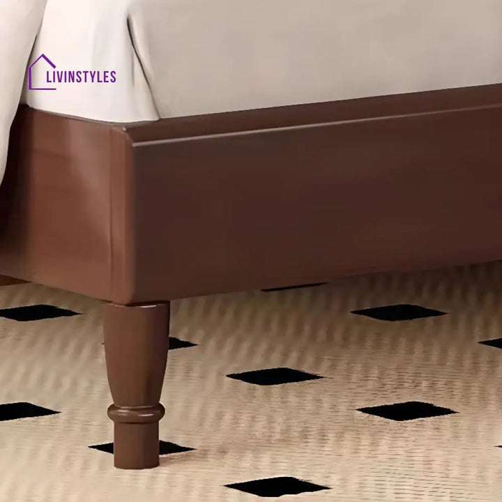 Shanvika Solid wood Bed Without Storage | Upholstered Headboard