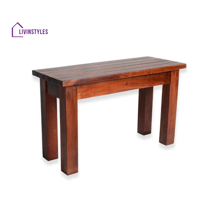 Sheesham Wood Hallway Bench In Honey Finish