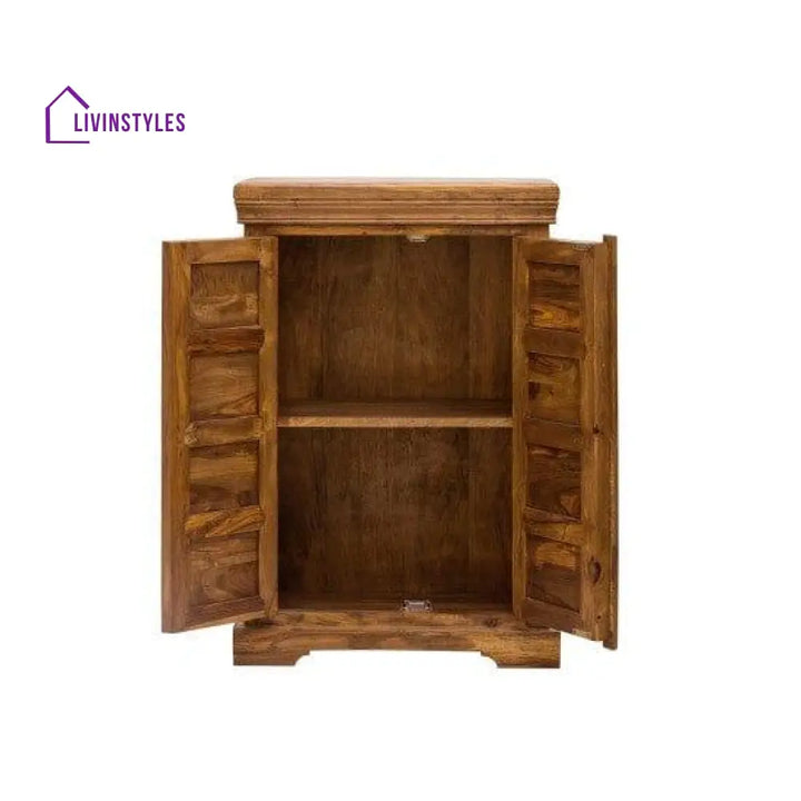 Sheesham Wood Storage Gajraj Cabinet 60X35X90 Cm | Book Sideboard (Honey Finish)