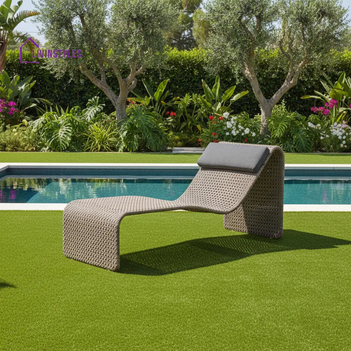 Shergi Outdoor Swimming Poolside Lounger (Brown) - Loungers