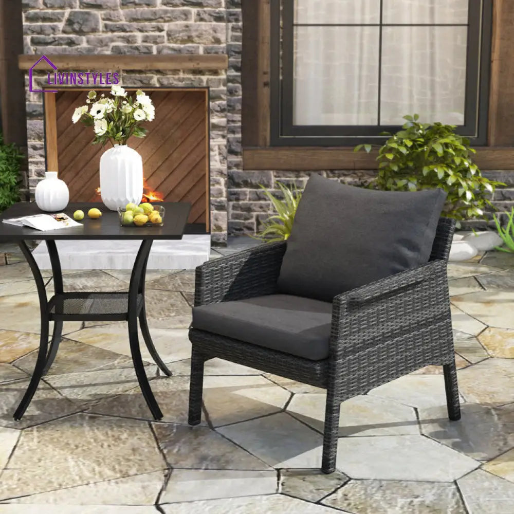 Shersha Square Outdoor Set With Cushions (Set Of 3)