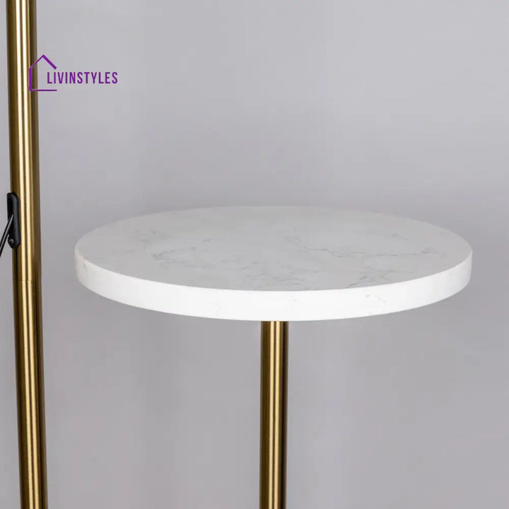 Shiva Marble Floor Lamp In Gold Colour Lamps