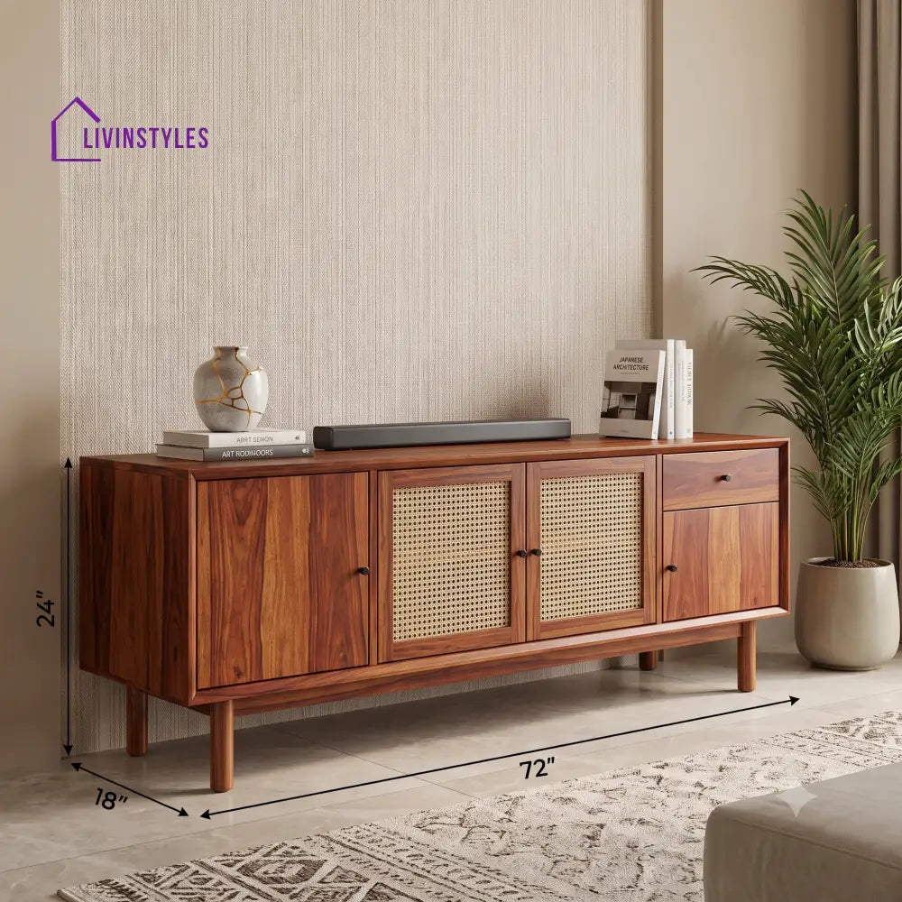 Shiva Solid Sheesham Wood Tv Unit for Living Room | Tv Cabinet | Tv Console