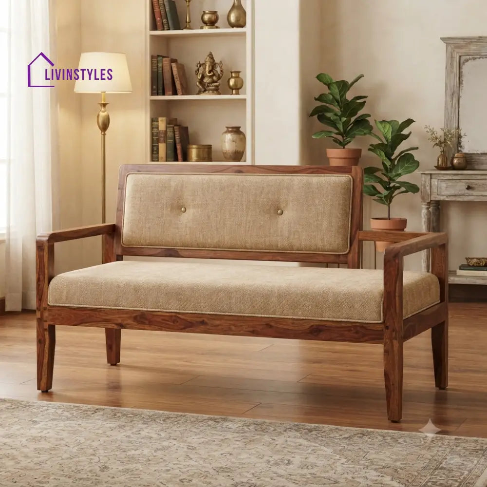 Shloka Wooden Bench for Living Room | Bedroom | Extra Seating