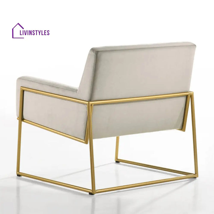 Shravi Metal and Fabric Arm Chair | Living Room Chair | Lounge Chair