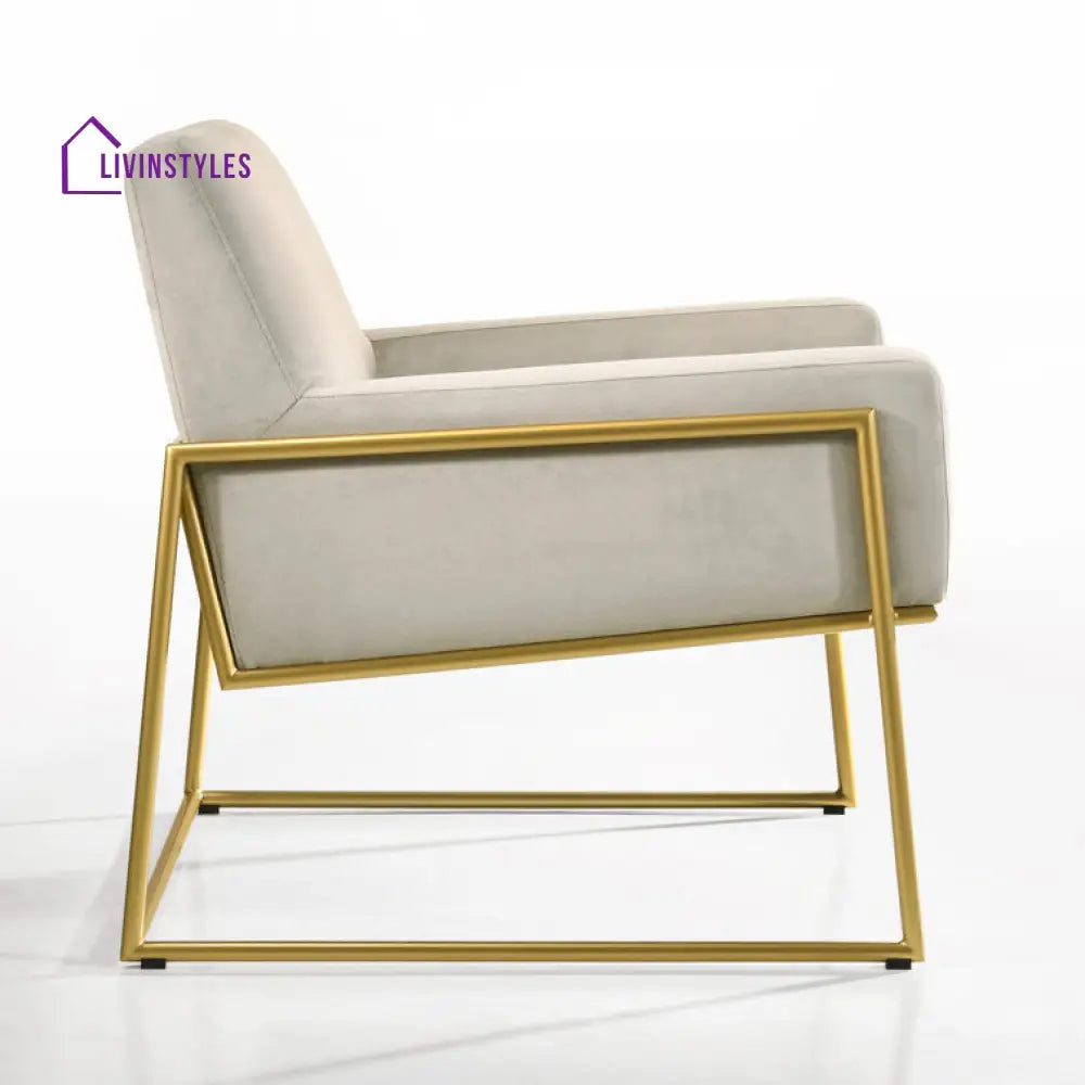 Shravi Metal and Fabric Arm Chair | Living Room Chair | Lounge Chair