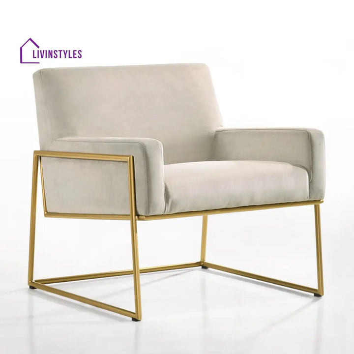Shravi Metal and Fabric Arm Chair | Living Room Chair | Lounge Chair