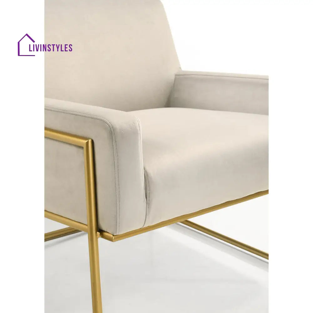 Shravi Metal and Fabric Arm Chair | Living Room Chair | Lounge Chair