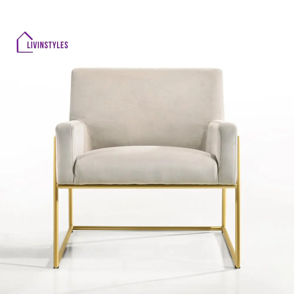 Shravi Metal and Fabric Arm Chair | Living Room Chair | Lounge Chair